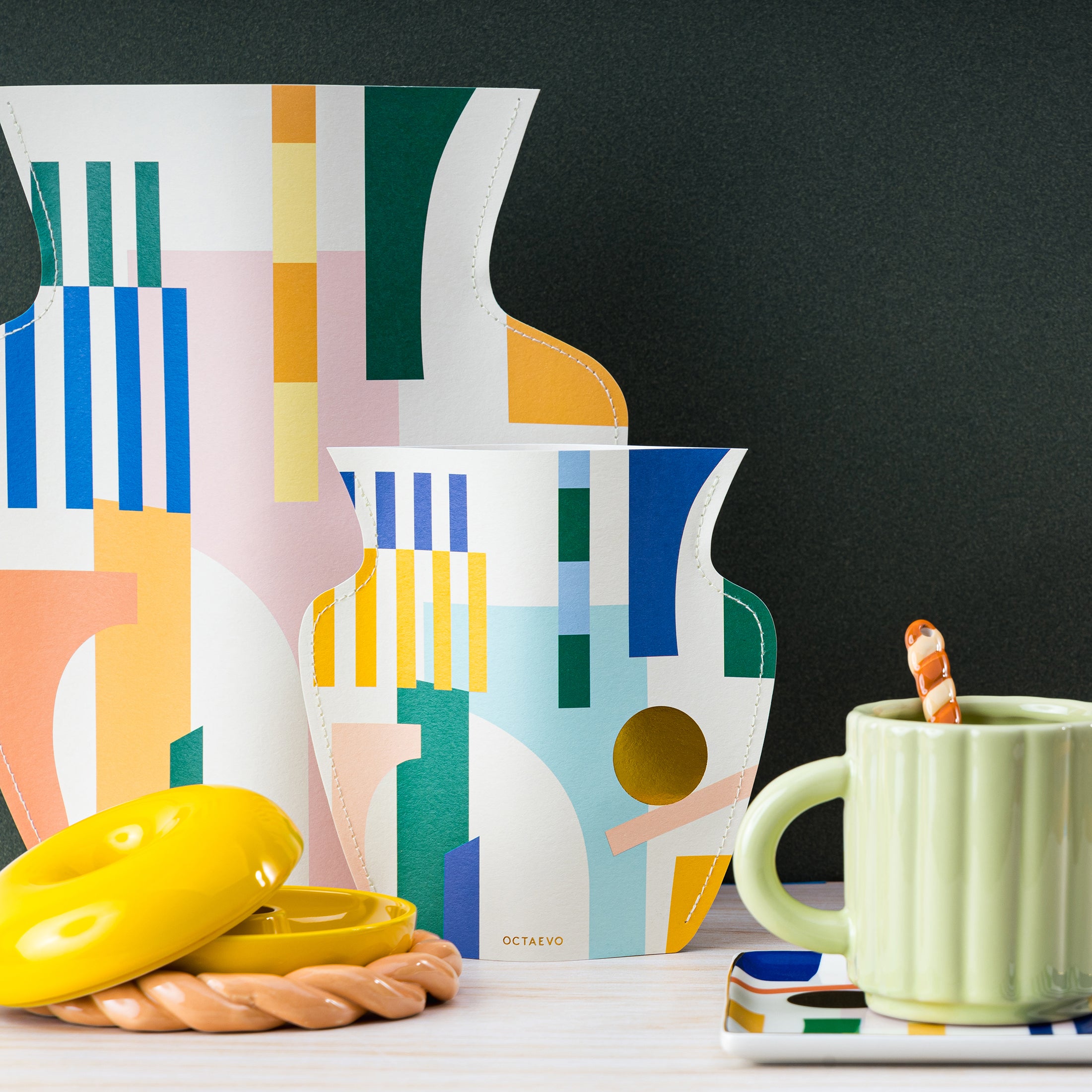 Herring & Bones - Concept Store Joyeux - Octaevo - Vase - Mini vase papier "Emporio"