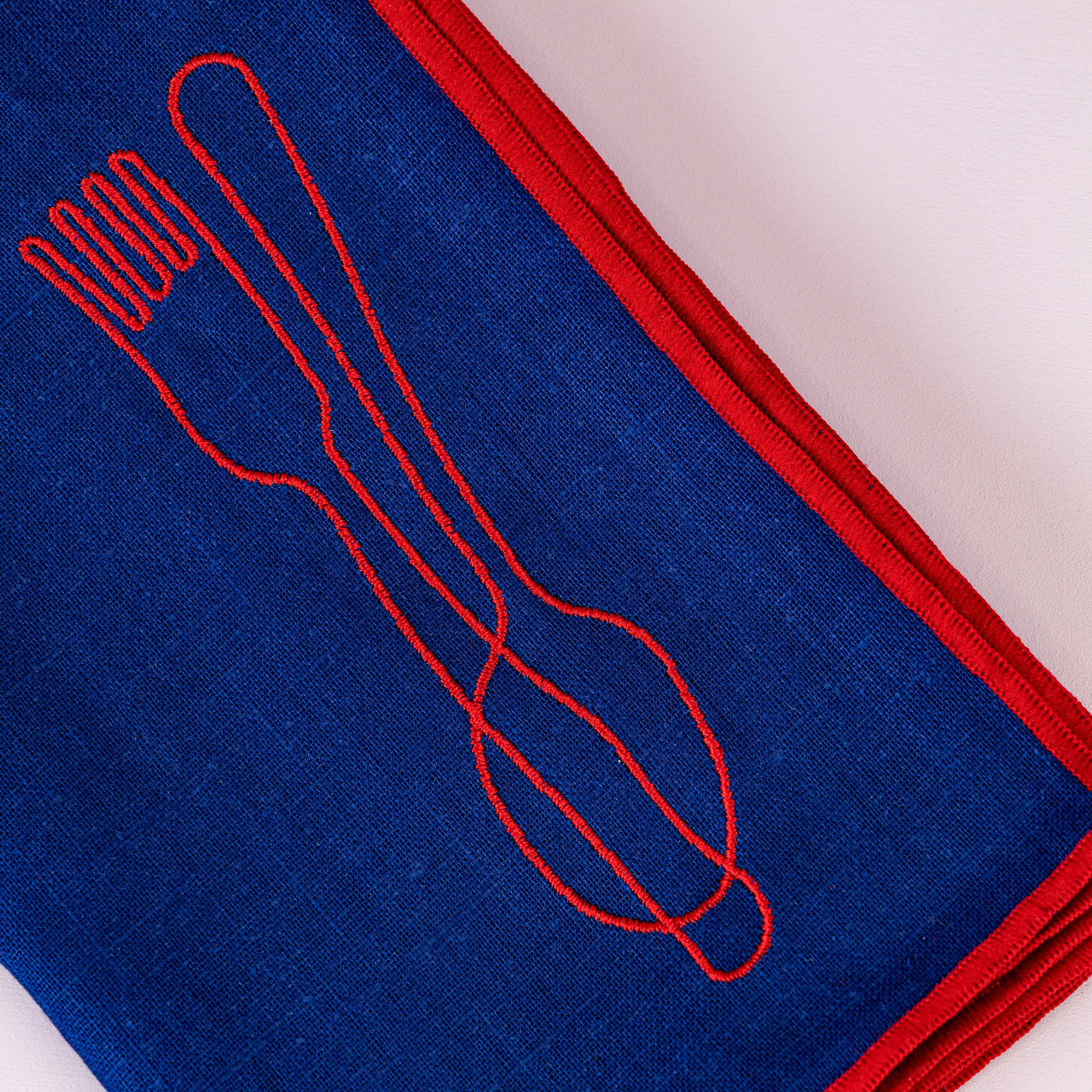 Herring & Bones - Concept Store Joyeux - MÆGEN - Serviettes de table - Lot de 2 serviettes de table brodées