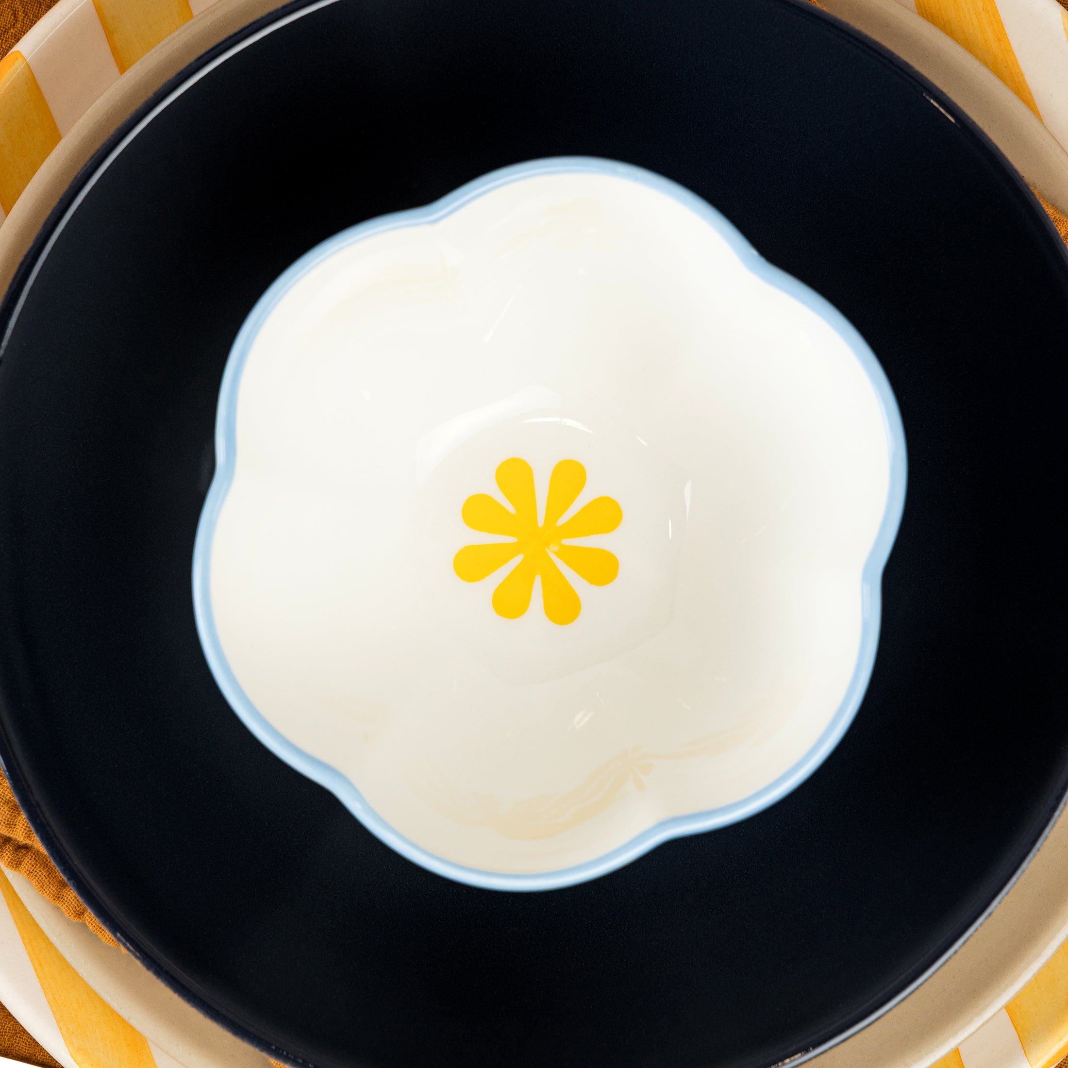 Herring & Bones - Concept Store Joyeux - &klevering - Assiettes - Lot de 4 petits bols "Folk"