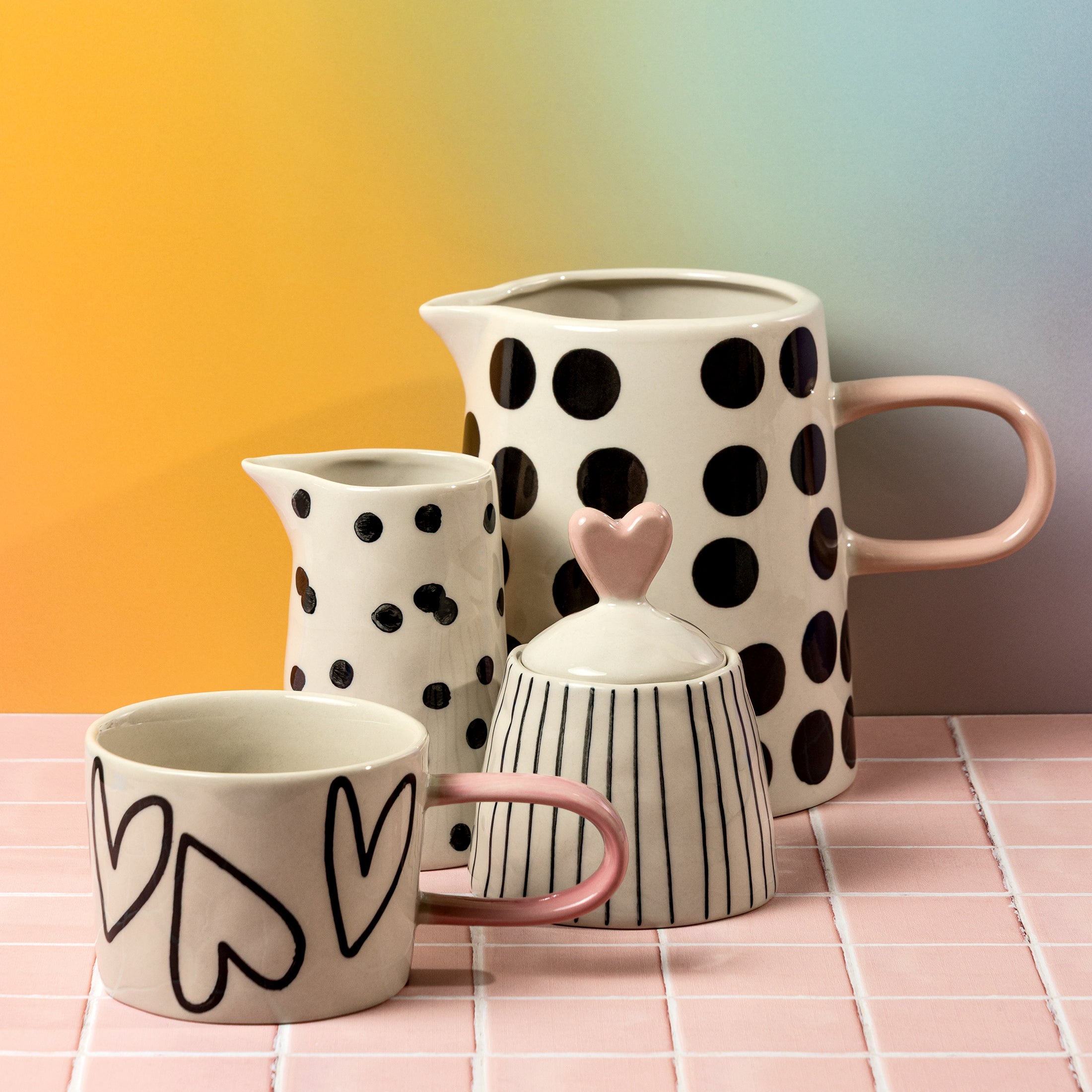 Herring & Bones - Concept Store Joyeux - Caroline Gardner - Tasses - Mug "Hearts"