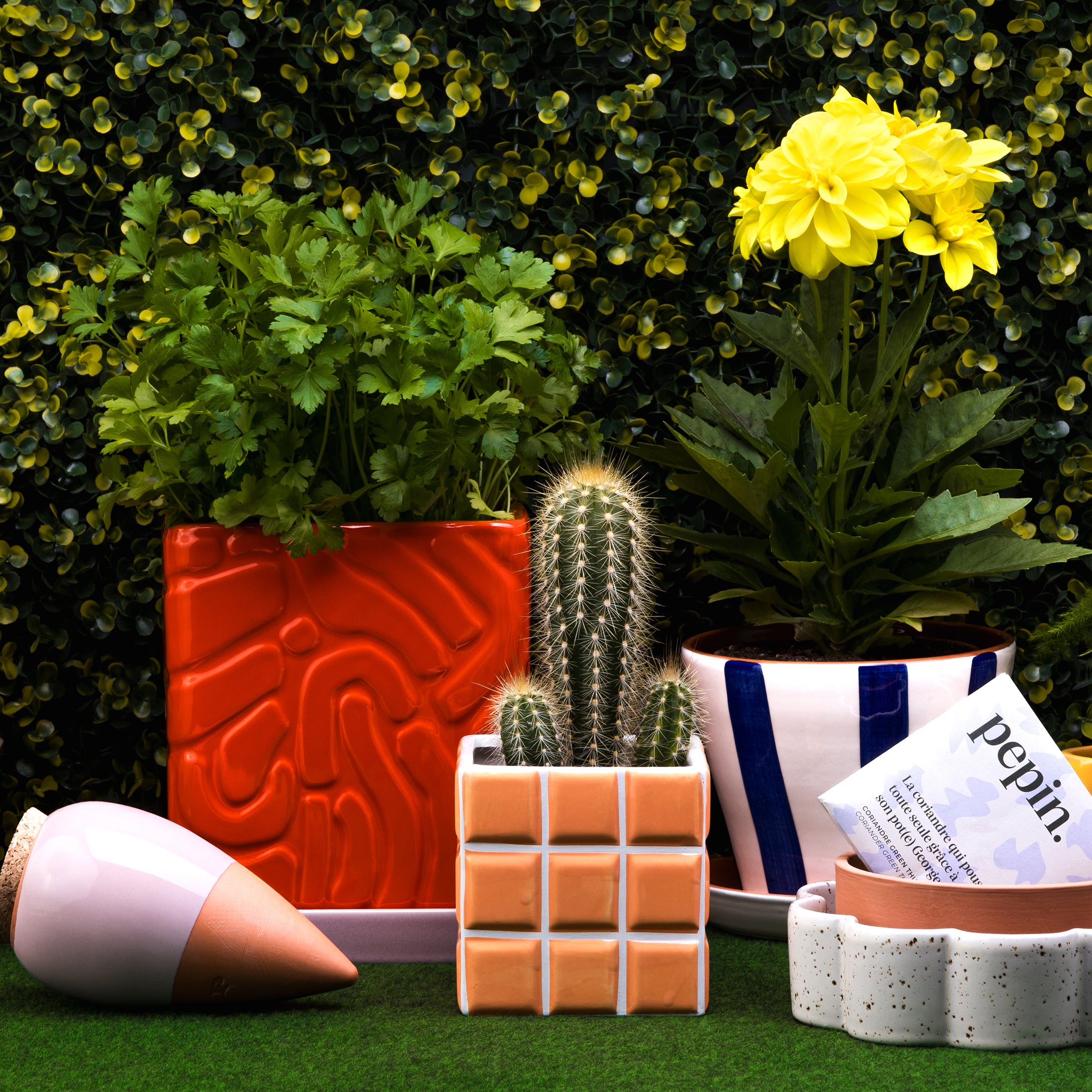 Herring & Bones - Concept Store Joyeux - &klevering - Cache-pots et accessoires - Cache-pot "Tile"