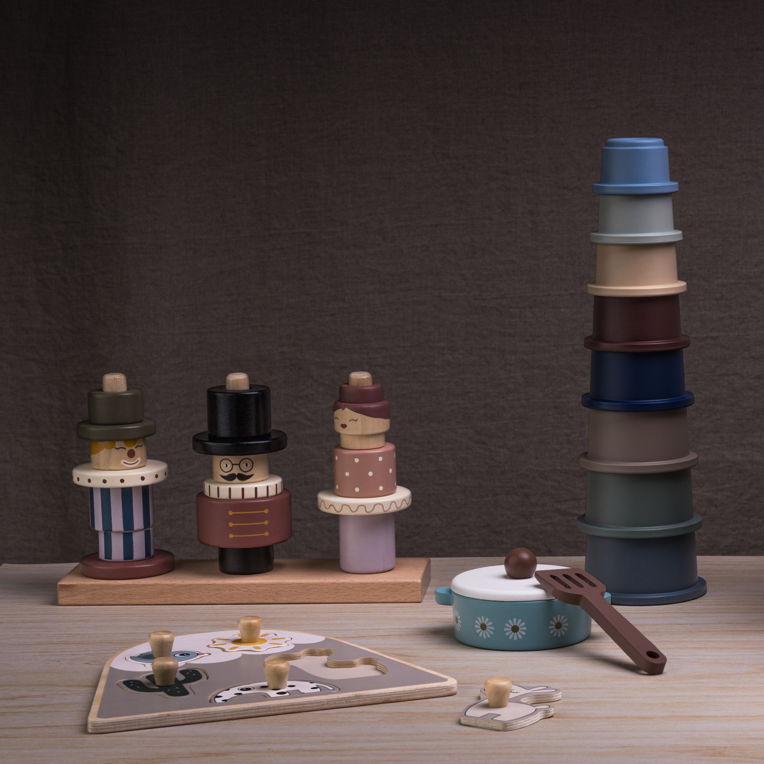 Herring & Bones - Concept Store Joyeux - Bloomingville Mini - Peluches et Jouets - Mini set de jeu "Cuisine" en bois