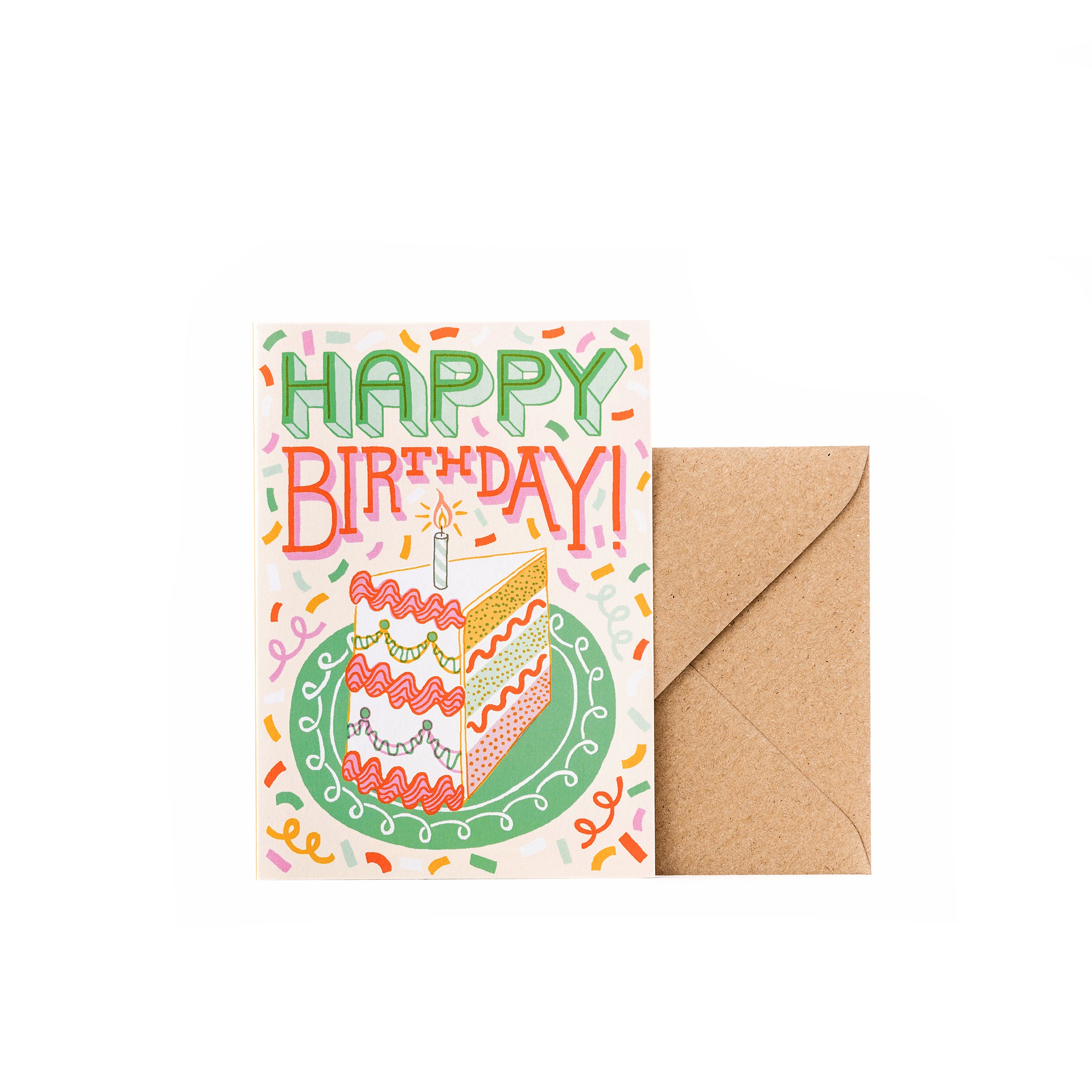 Herring & Bones - Concept Store Joyeux - Jacqueline Colley - Cartes - Carte gateau d'anniversaire "Slice of Cake"