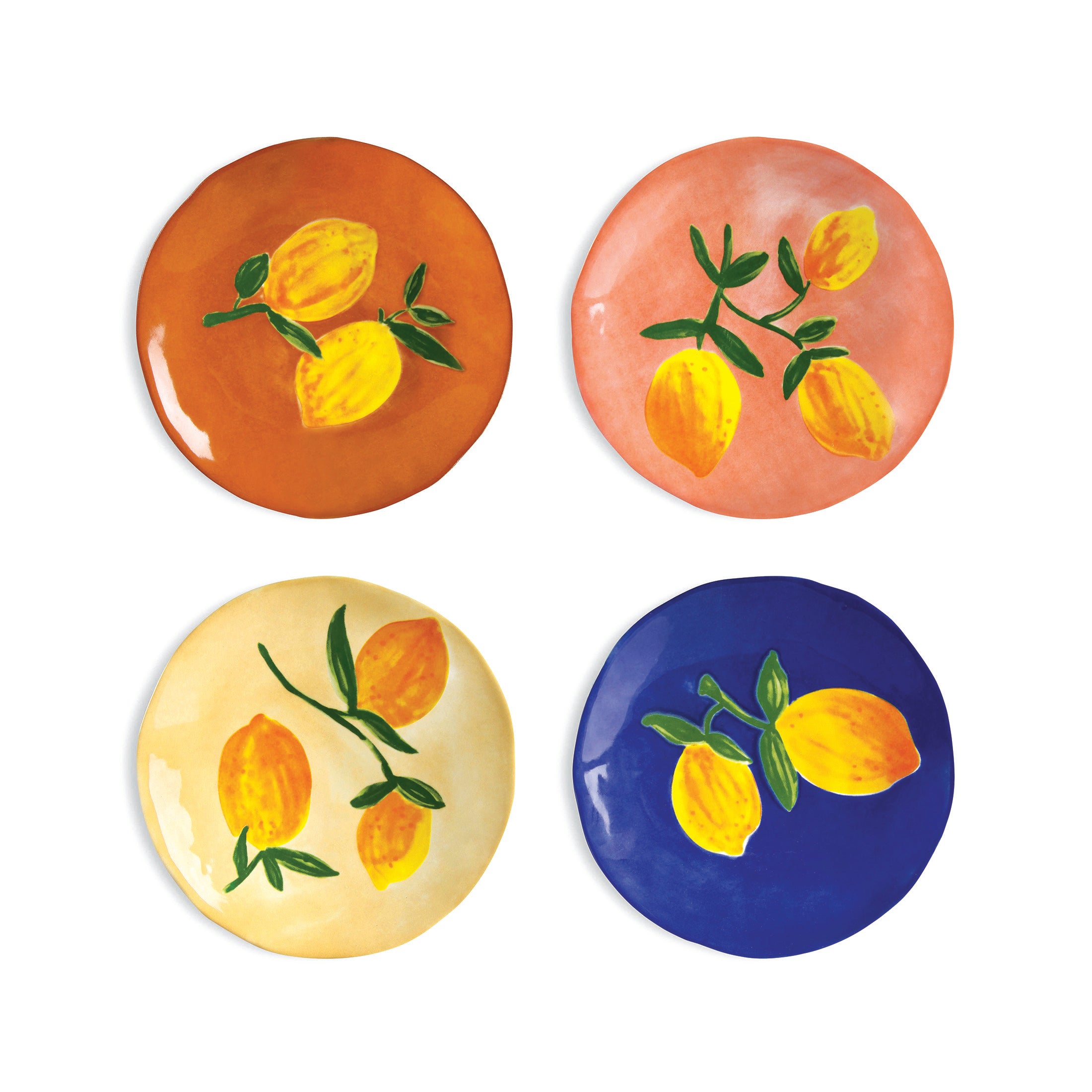 Herring & Bones - Concept Store Joyeux - &klevering - Assiettes - Lot de 4 petites assiettes "Lemon"