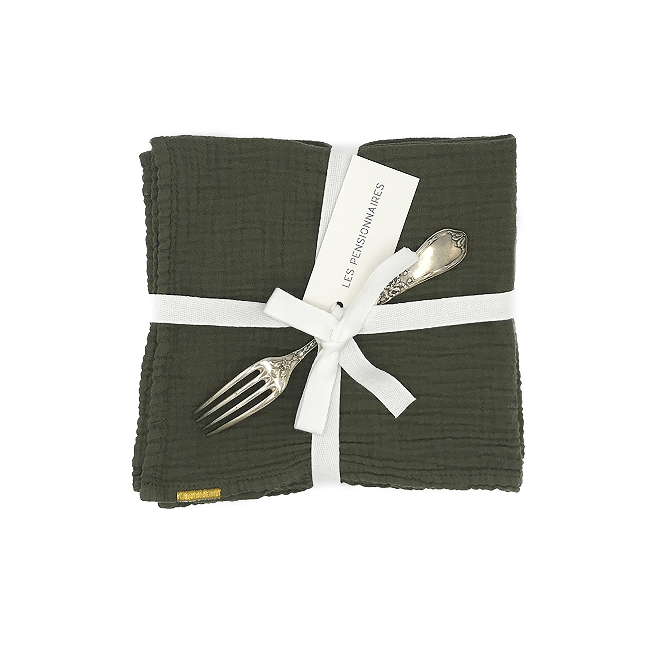 Herring & Bones - Concept Store Joyeux - Les Pensionnaires - Serviettes de table - Lot de 2 serviettes de table en double gaze de coton