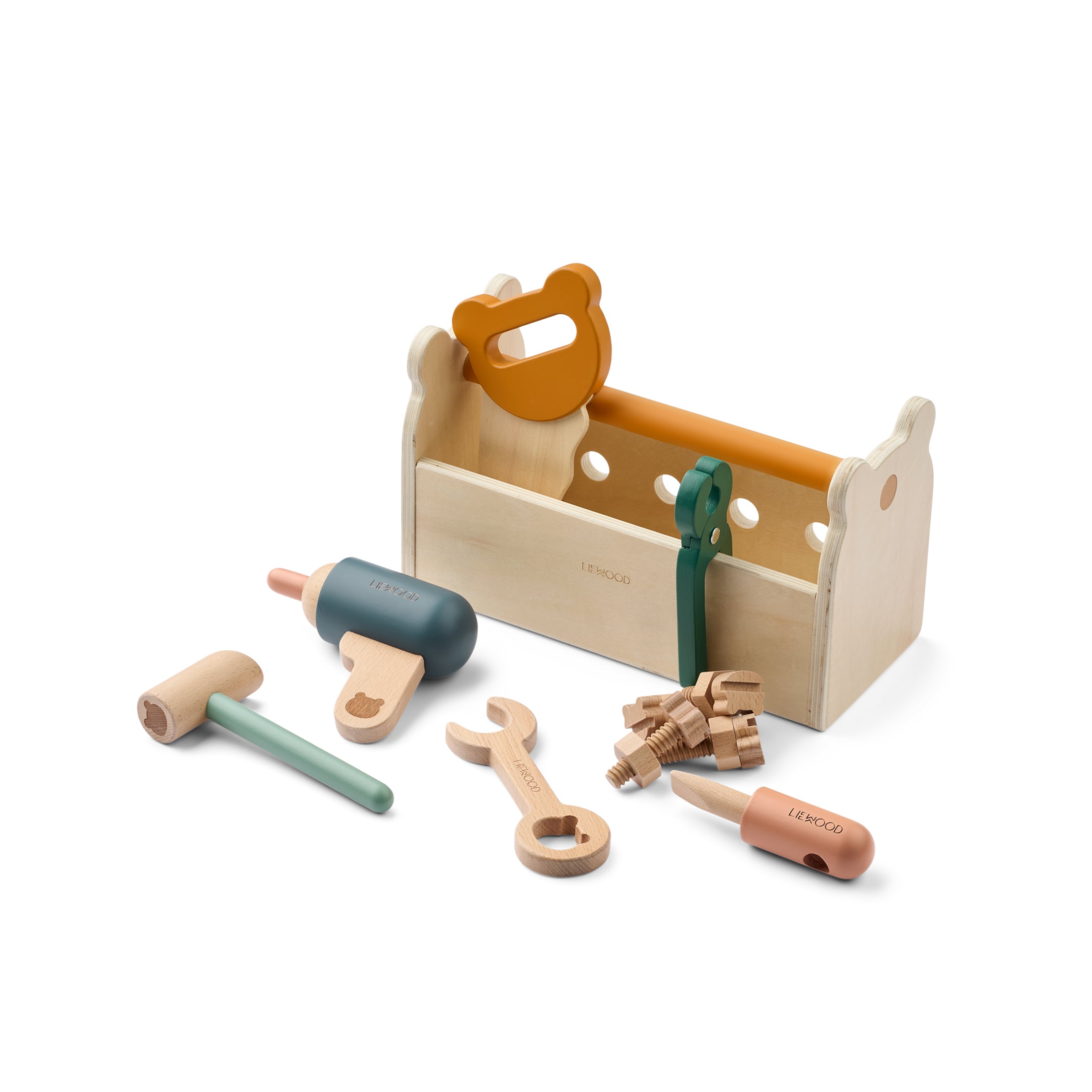 Herring & Bones - Concept Store Joyeux - LIEWOOD - Peluches et Jouets - Jouet caisse à outils en bois "Luigi"