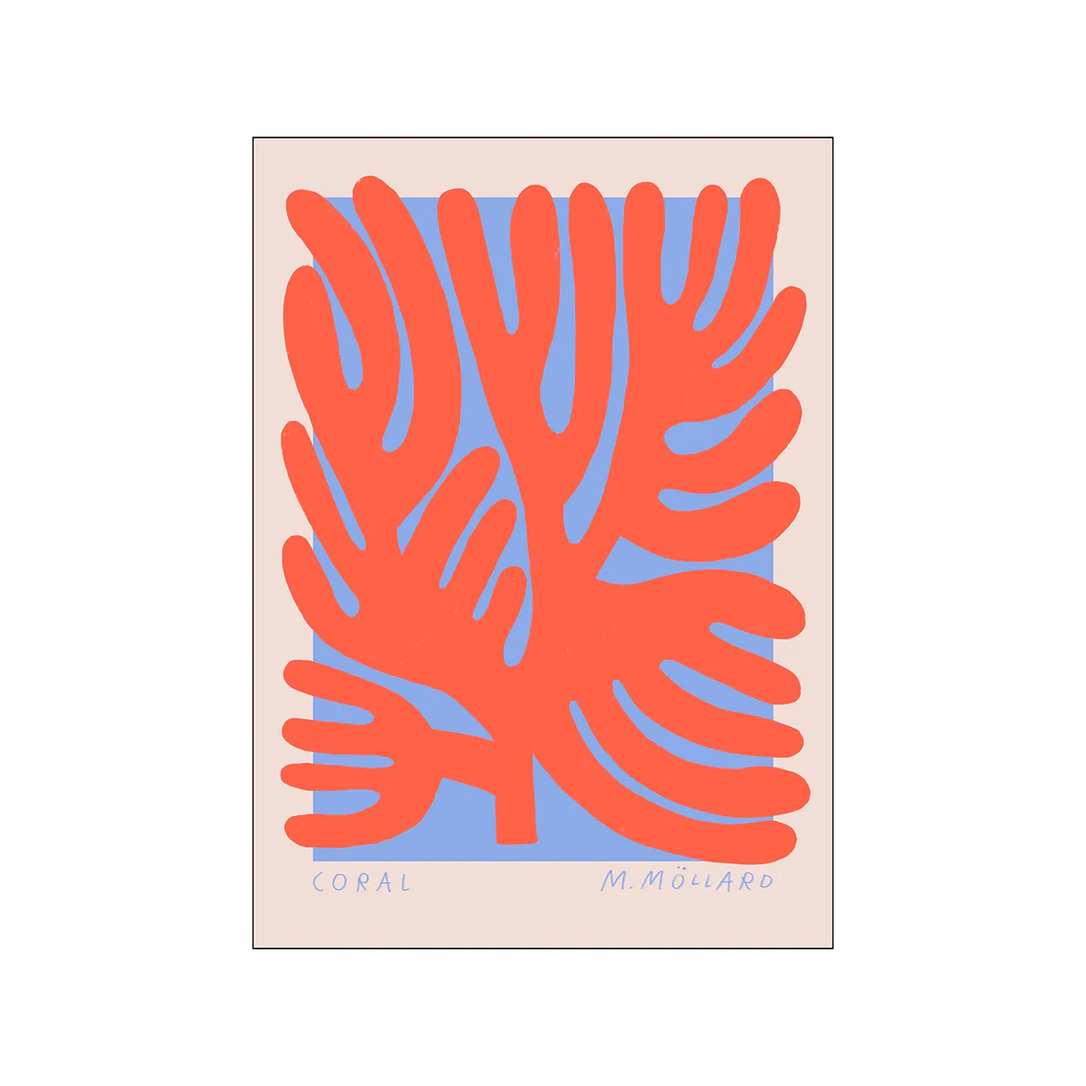 Herring & Bones - Concept Store Joyeux - Poster & Frame - Affiches et posters - Affiche MADELEN "Coral"