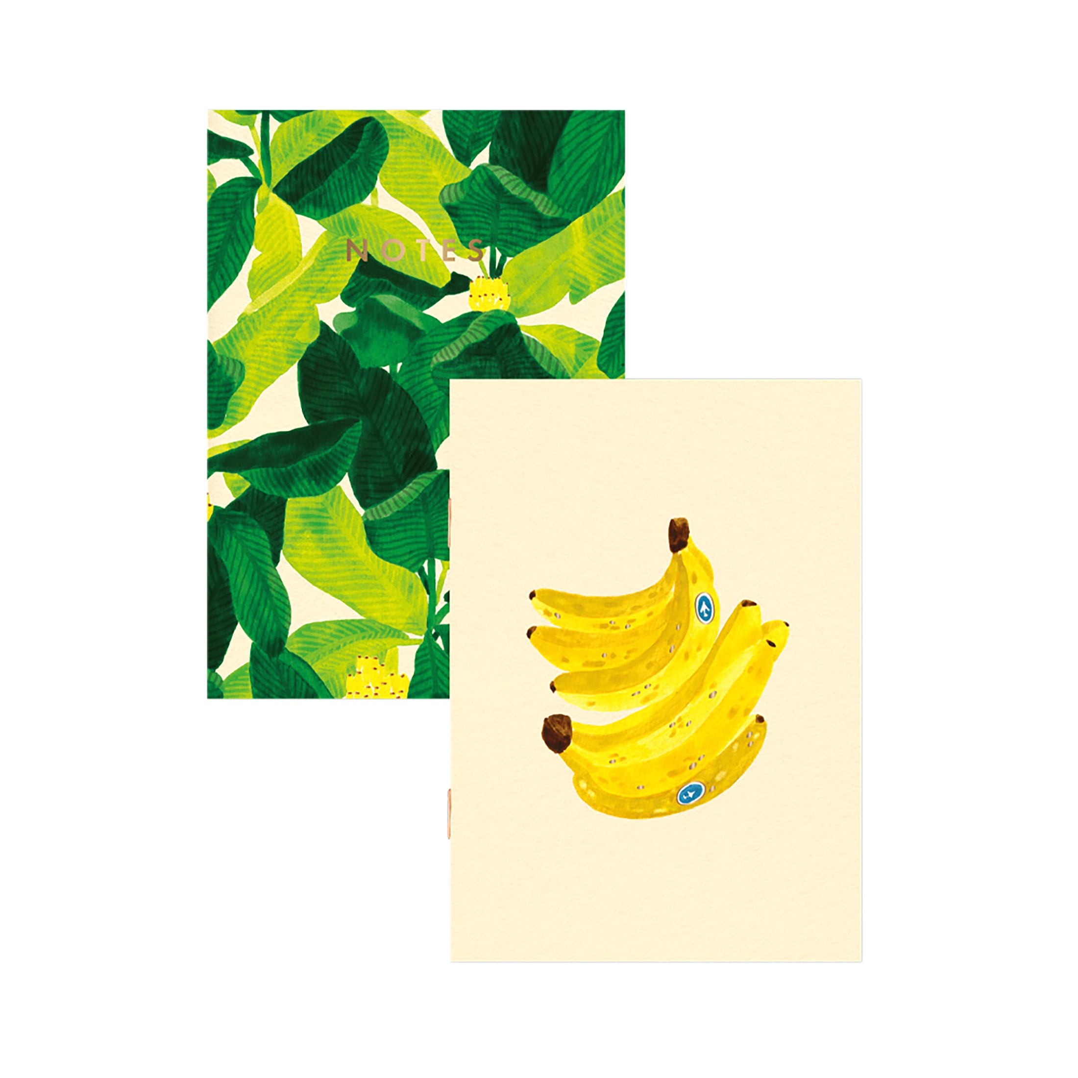 Herring & Bones - Concept Store Joyeux - All The Ways To Say - Carnets - Lot de 2 petits carnets "Bananas"