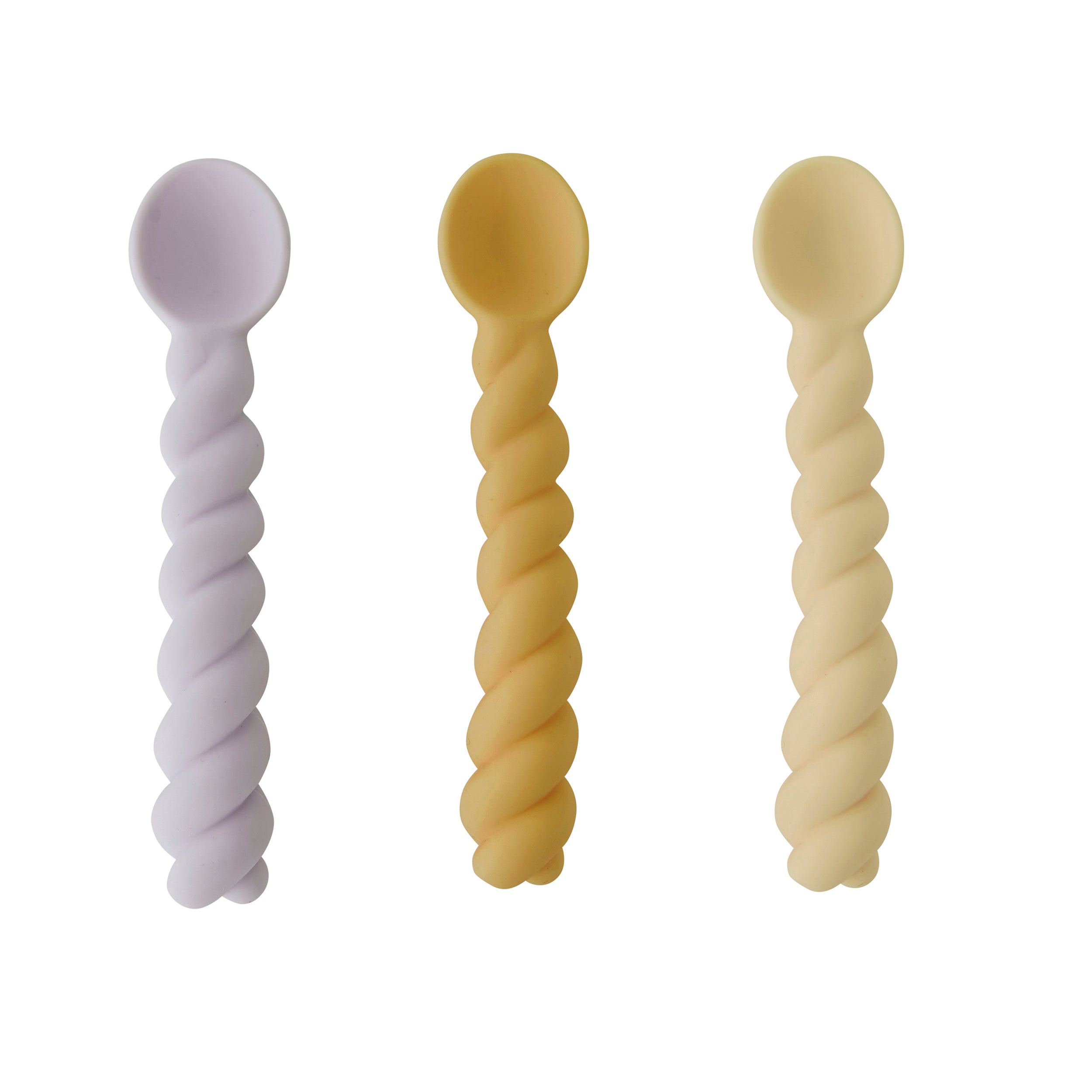 Herring & Bones - Concept Store Joyeux - OYOY Mini - Couverts Enfants - Lot de 3 cuillères en silicone "Mellow"