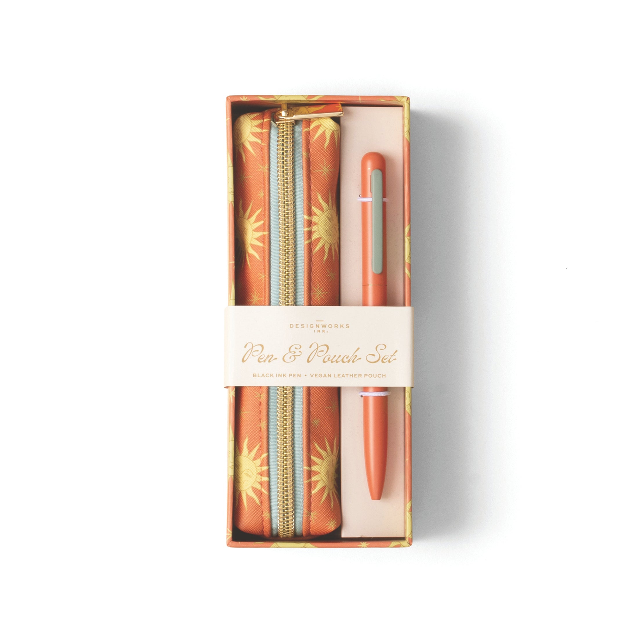 Herring & Bones - Concept Store Joyeux - Designworks Collective - Stylos - Coffret trousse & stylo "Terracotta Sun"