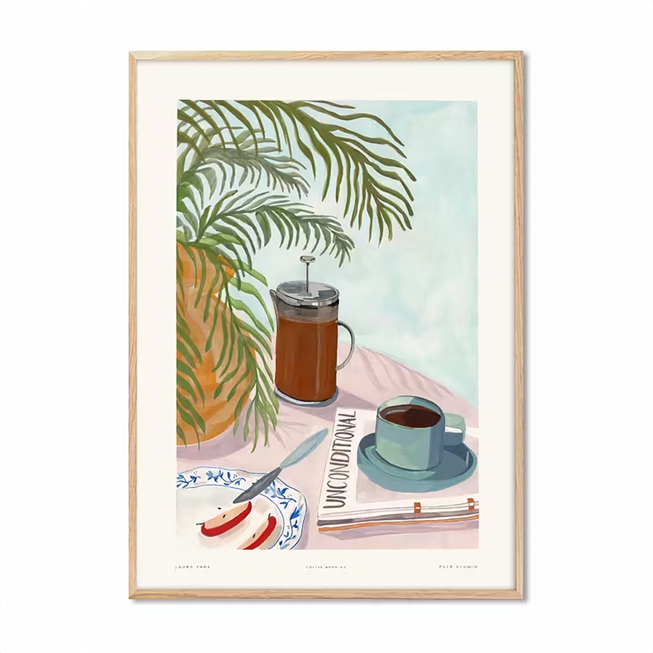 Herring & Bones - Concept Store Joyeux - PSTR Studio - Affiches et posters - Affiche LAURA "Coffee Morning"