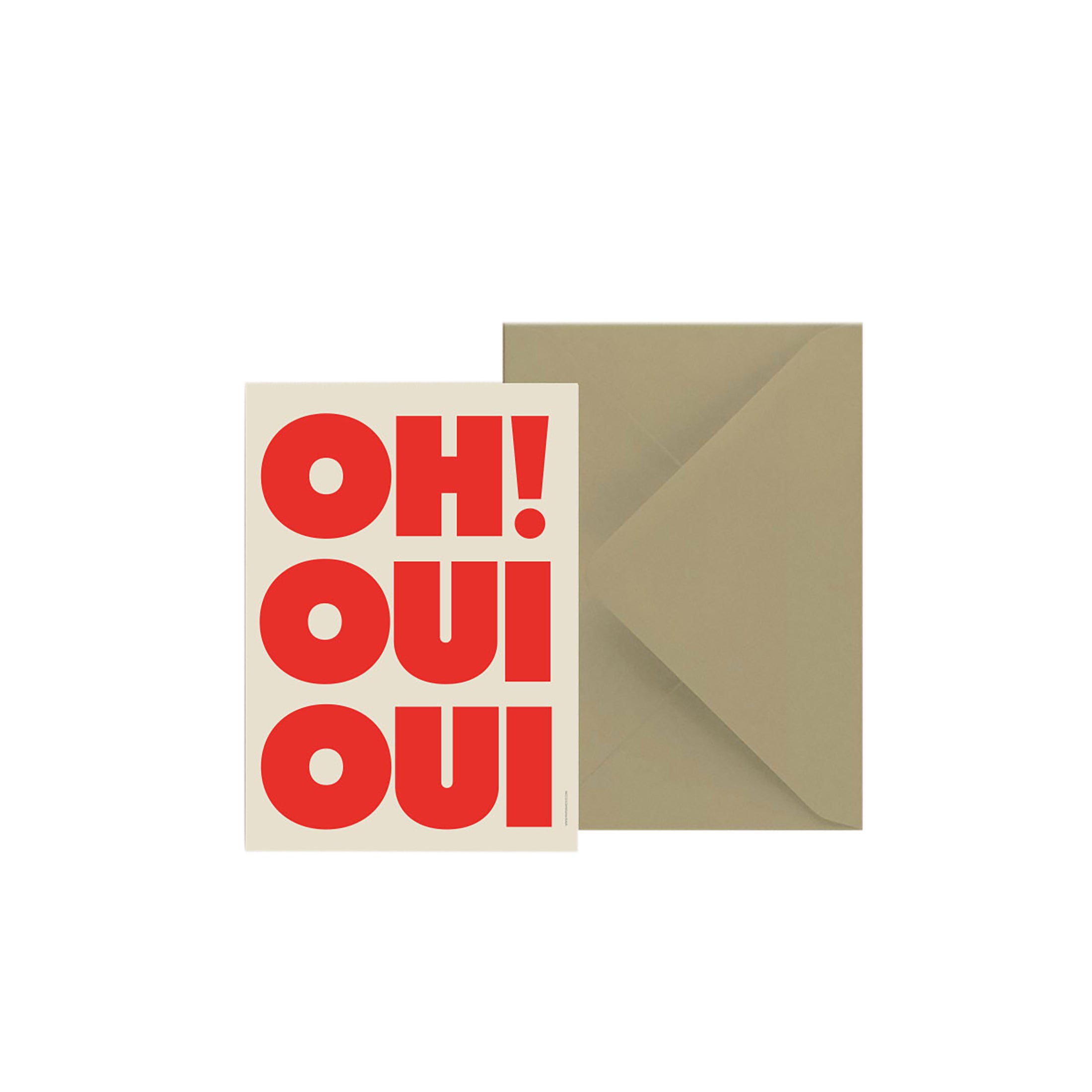 Herring & Bones - Concept Store Joyeux - Papier and Co. - Cartes - Carte simple "Oh! Oui Oui"