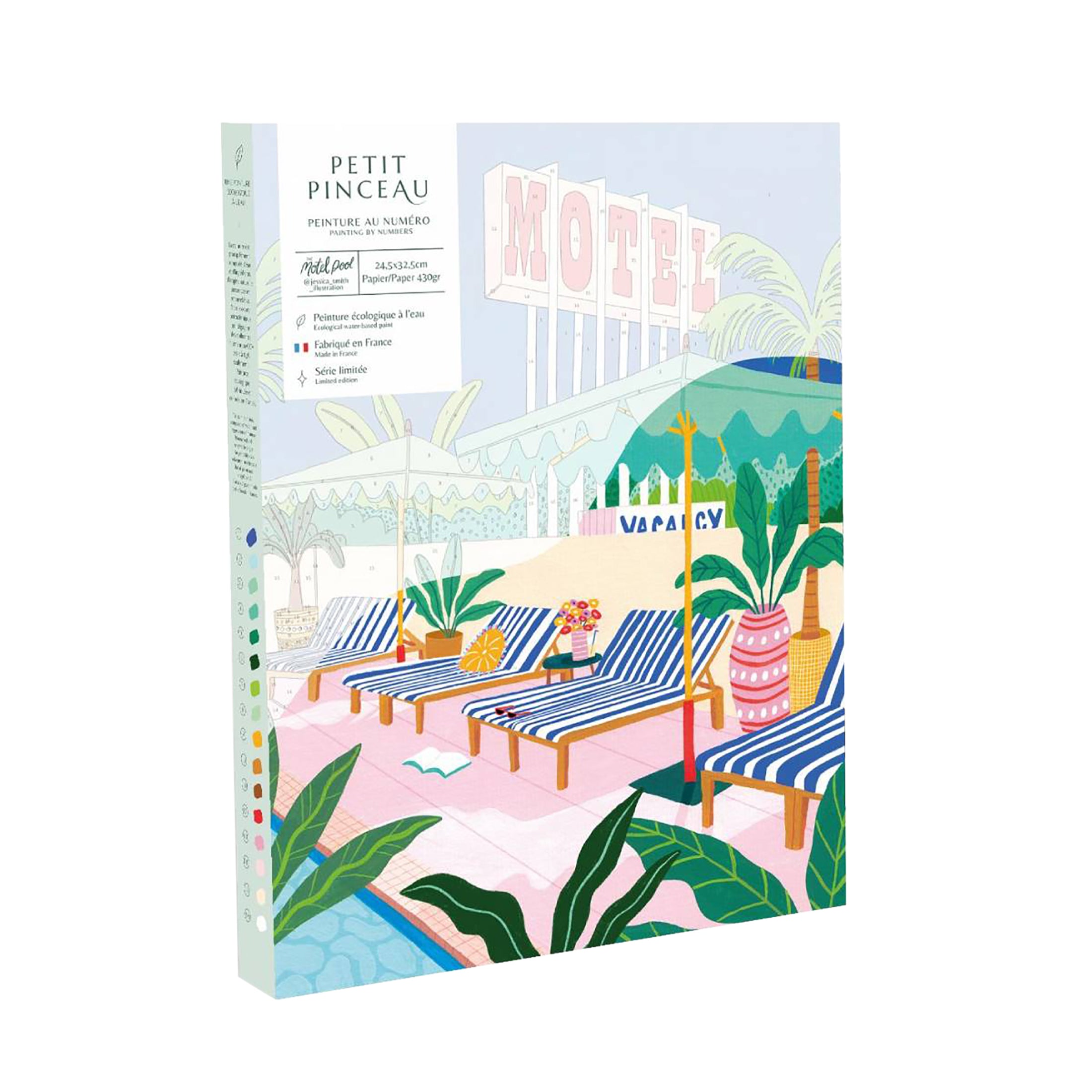 Herring & Bones - Concept Store Joyeux - La Petite Epicerie - DIY - Coffret de peinture au numéro "The Motel Pool"