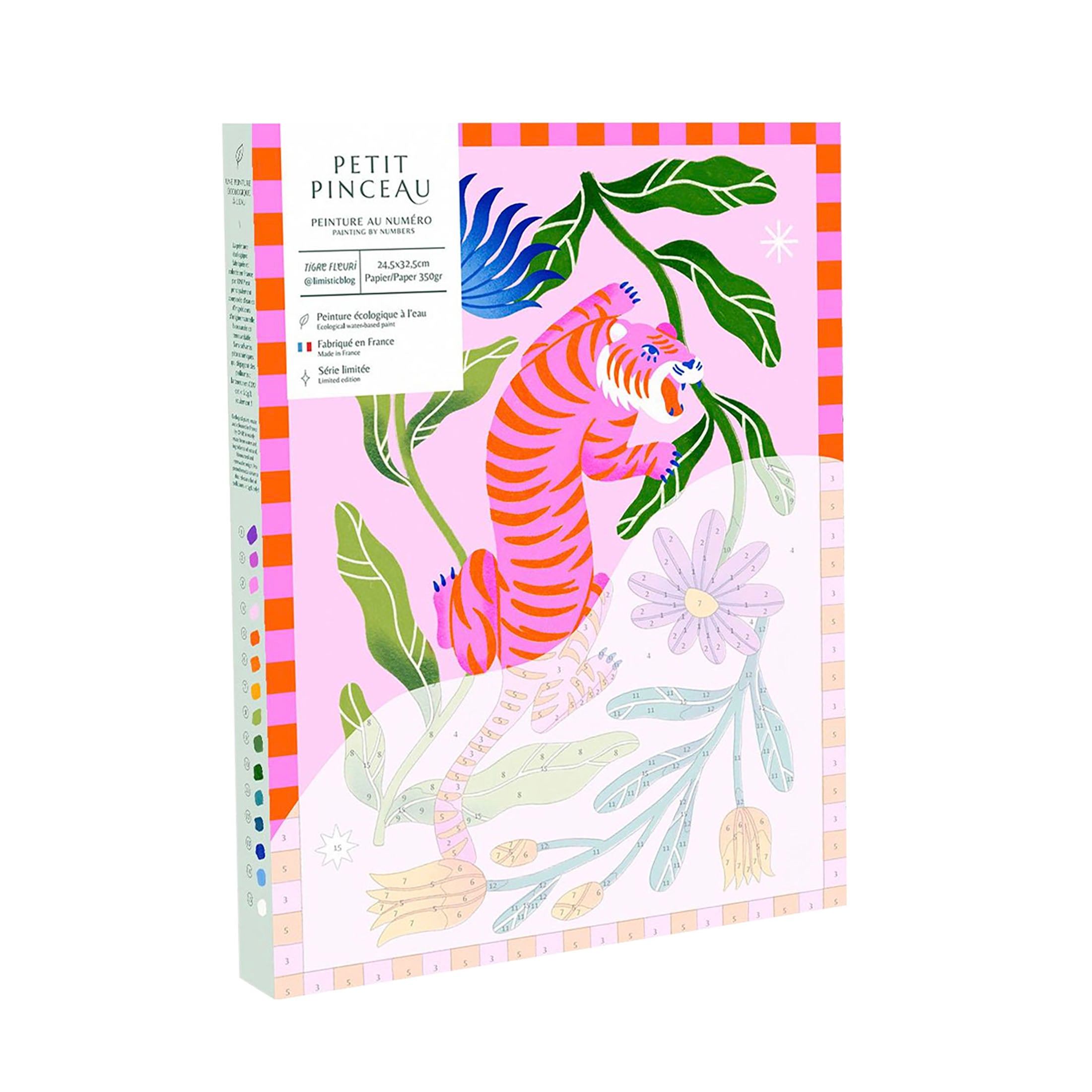 Herring & Bones - Concept Store Joyeux - La Petite Epicerie - DIY - Coffret de peinture au numéro "Tigre Fleuri"