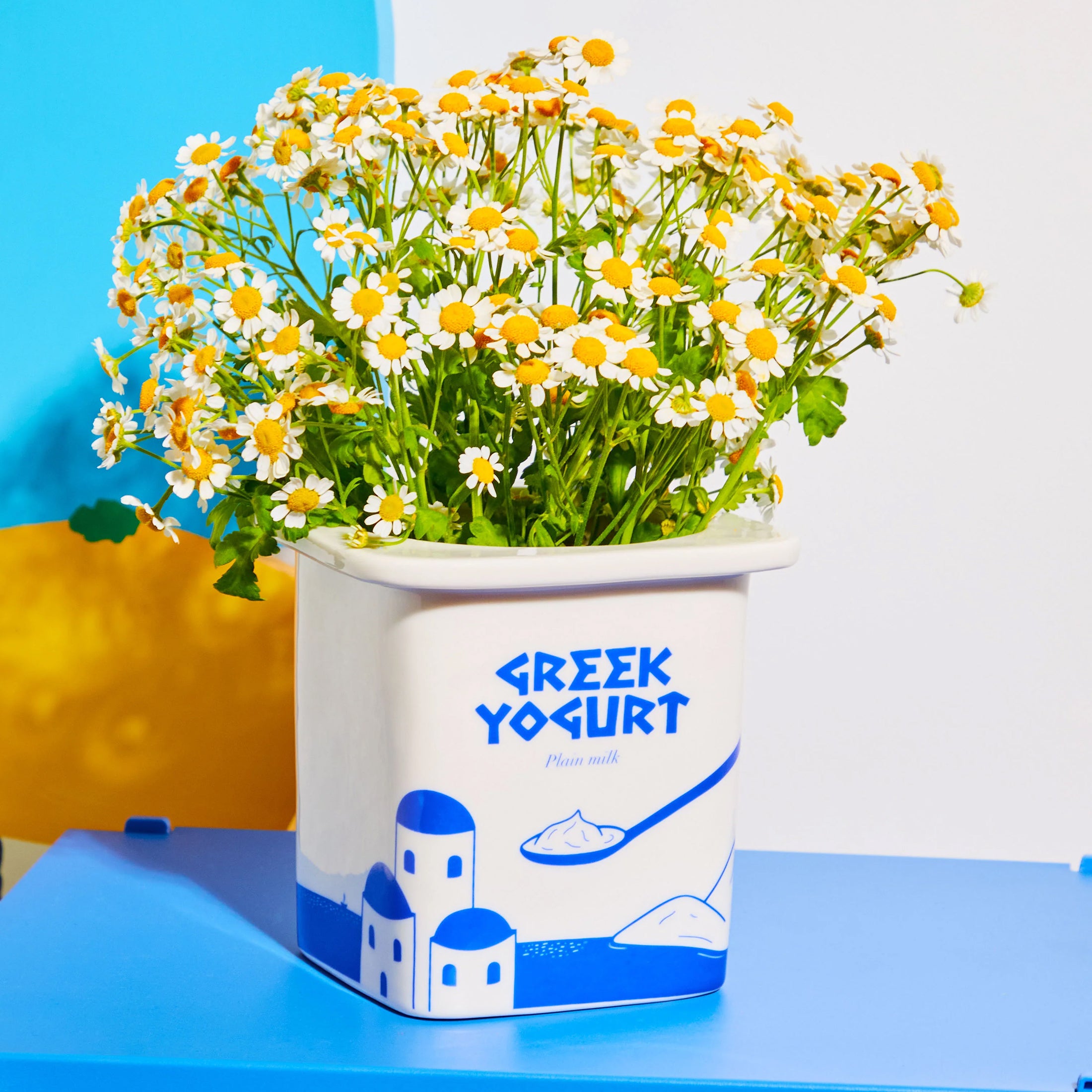 Herring & Bones - Concept Store Joyeux - Fluid Market - Cache-pots et accessoires - Cache-pot "Greek Yogurt"