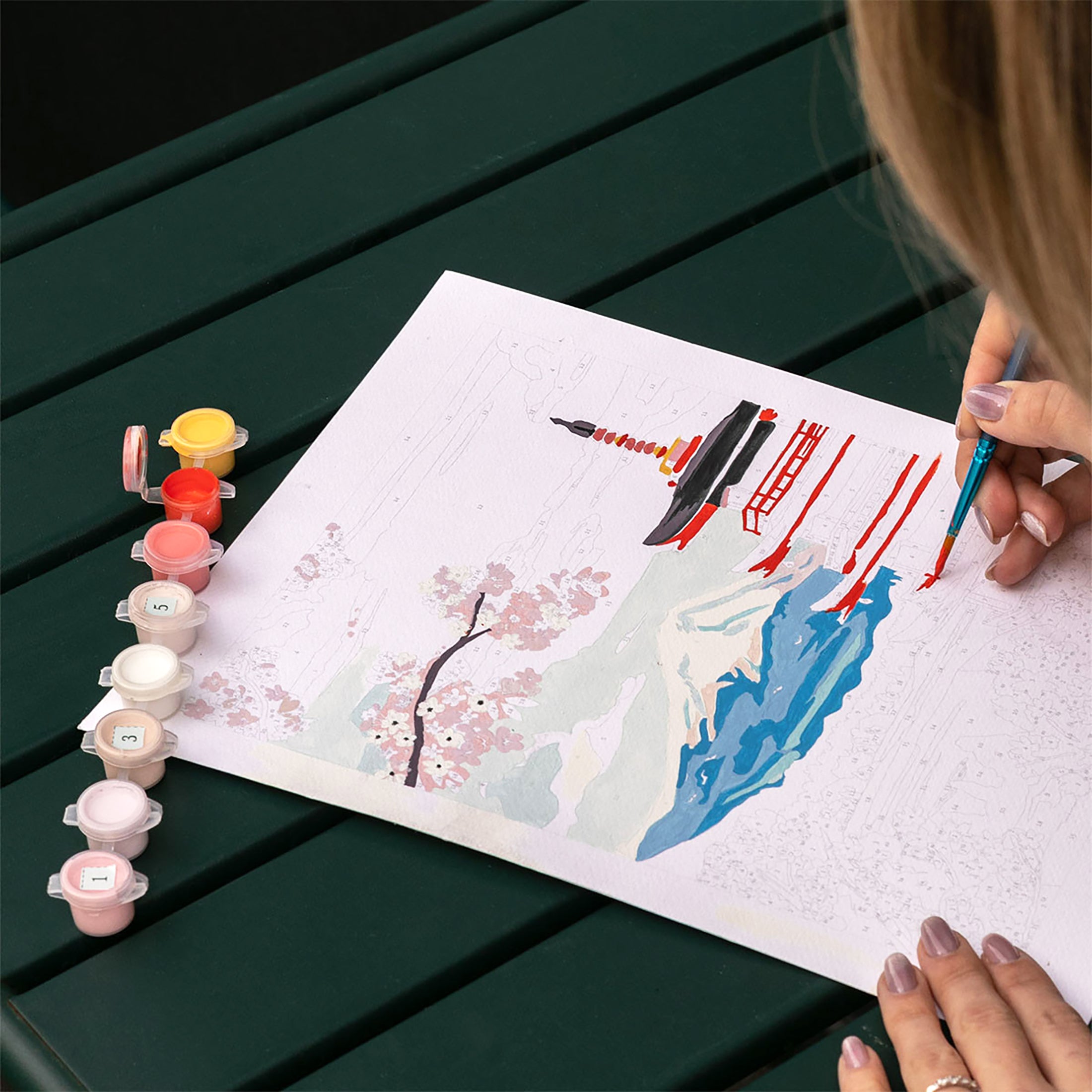 Herring & Bones - Concept Store Joyeux - La Petite Epicerie - DIY - Coffret de peinture au numéro "Mont Fuji"