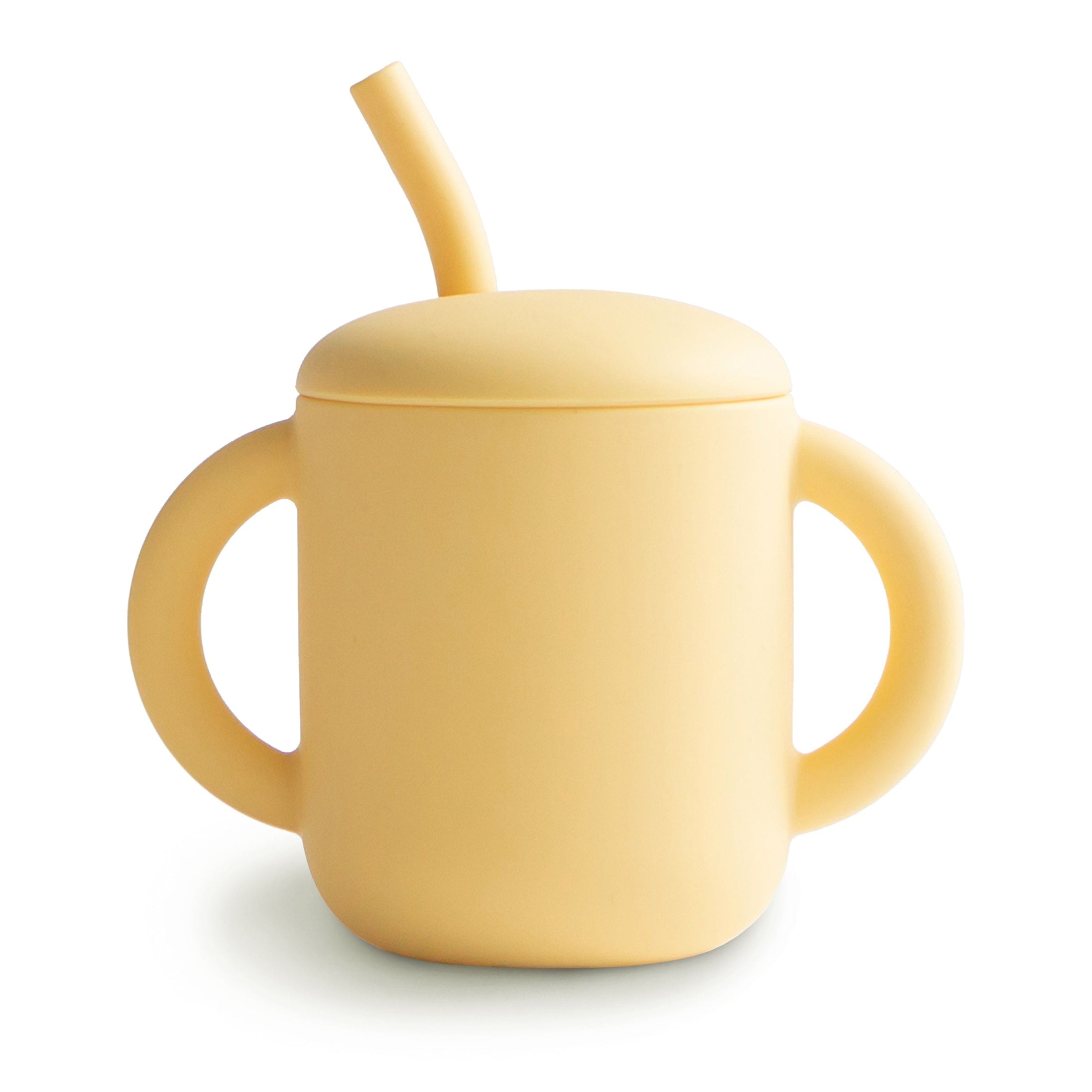 Herring & Bones - Concept Store Joyeux - Mushie - Verres Enfants - Tasse enfant en silicone avec paille