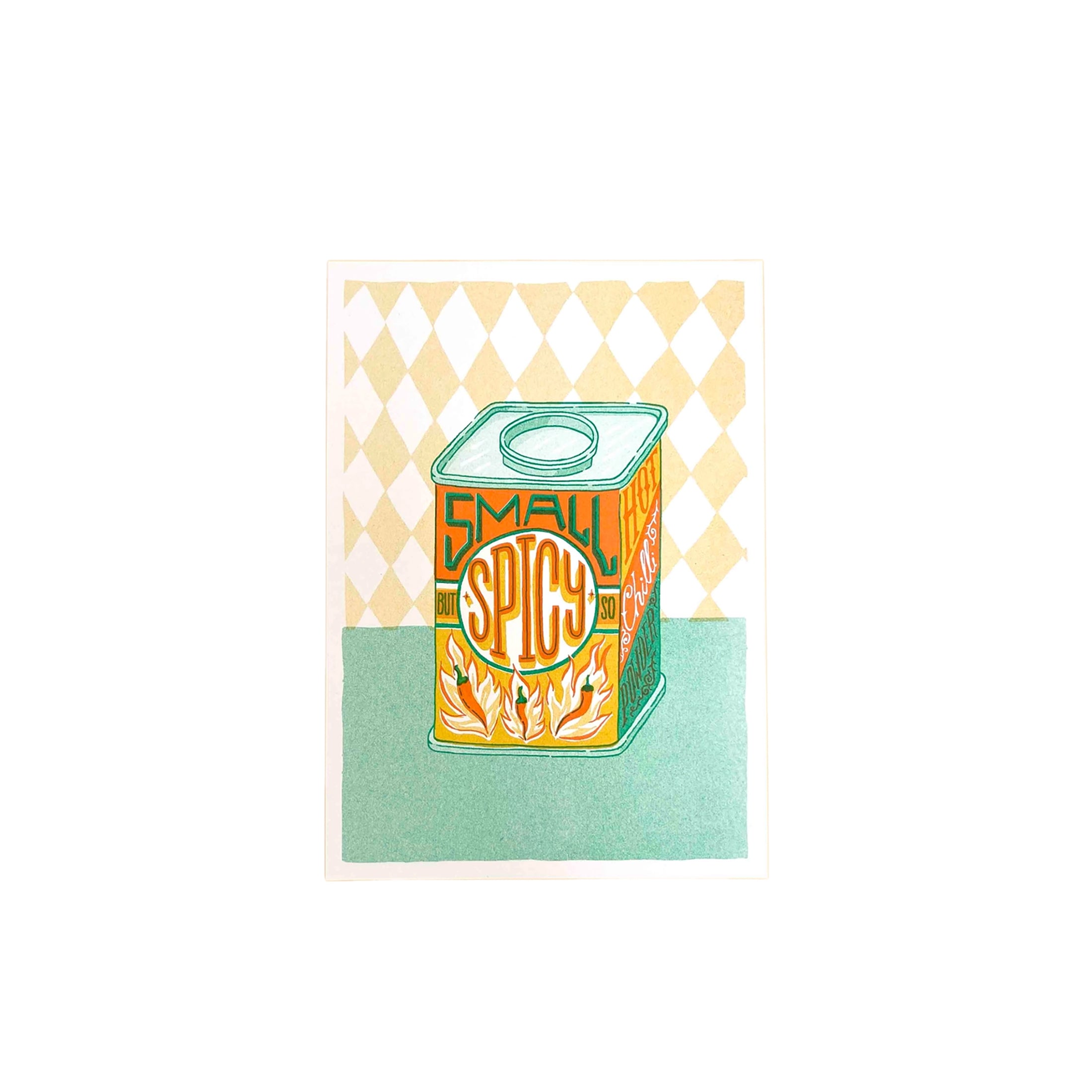 Herring & Bones - Concept Store Joyeux - Jacqueline Colley - Affiches et posters - Affiche "Small but so spicy" Risographie A5